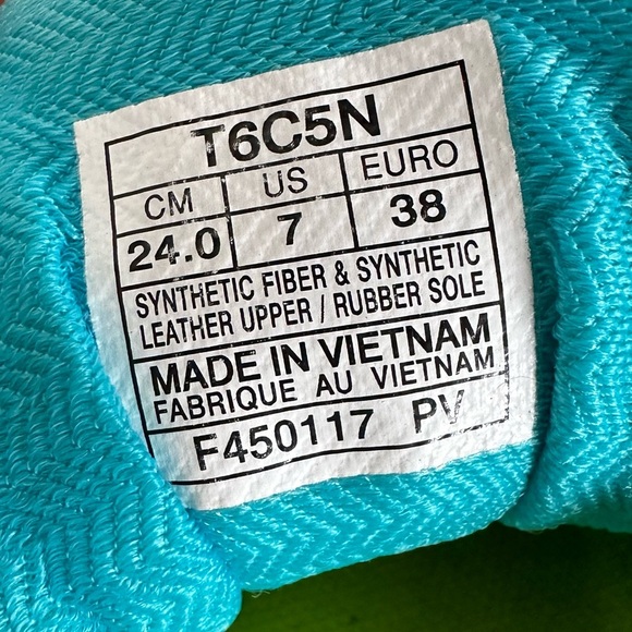 ASICS Gel Pursue 3 Running Active Shoe Size 7 Aqua Splash Safety Yellow Aquarium - Picture 7 of 7